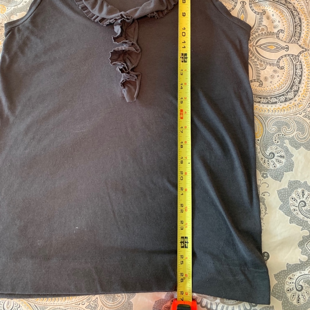 J. Crew Ruffle Tank Gray Medium - Picture 3 of 4